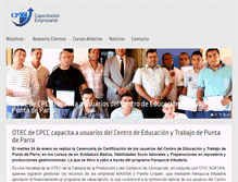 Tablet Screenshot of cpcccapacitacion.cl